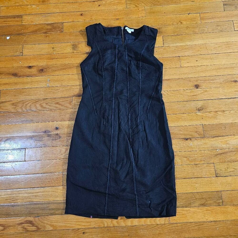 Helmut Lang Black A Line Midi Dress Women's Size 6